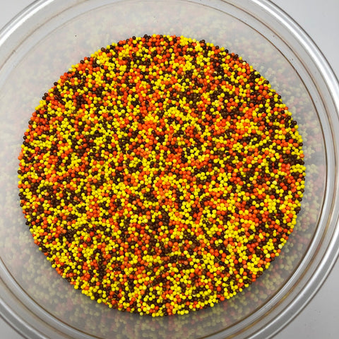 Fall Nonpareils Autumn Mix Bakery Topping Sprinkles 8 ounces fall colors