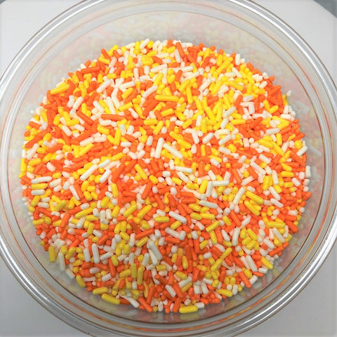 Fall Candy Corn Sprinkle Mix Bakery Topping Sprinkles 1 pound colored sprinkles
