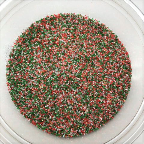 Christmas Jingle Mix Sanding Sugar Red Green White Topping Sprinkles 8 ounces