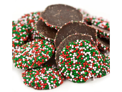 Christmas Nonpareils Dark Chocolate Candy Nonpariels 1 pound