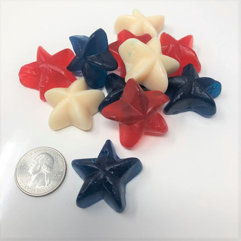 Patriotic Gummi Stars red white blue candy