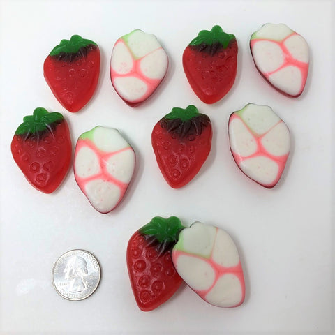 Gummi Strawberries with Cream 1 pound bulk strawberry gummy candy