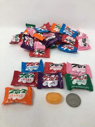 Zotz Candy Bulk Assorted Wrapped Sour Zotz Candy 1 pound