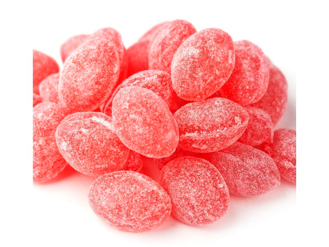 Sanded Raspberry Drops Old Fashioned Hard Candy Claey's Candies