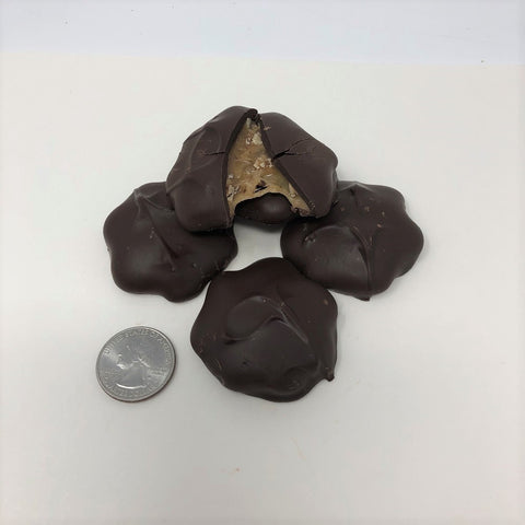 Gourmet Sugar Free Cashew Caramel Pattie Dark Chocolate Candy 1 pound