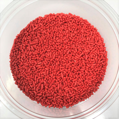 Sprinkles Red Jimmies Bakery Topping 8 ounces colored sprinkles