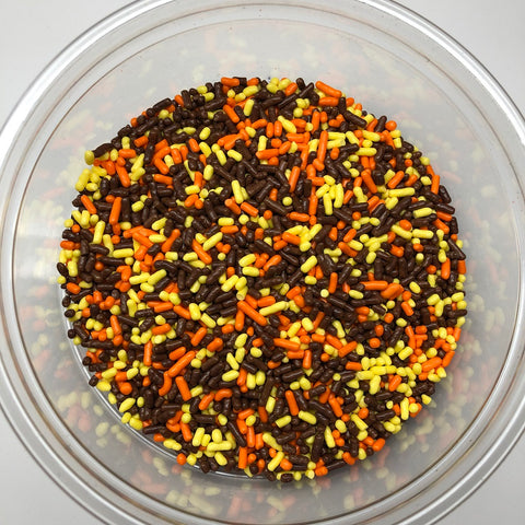 Fall Sprinkles Autumn Mix Jimmies Bakery Topping 6 pound colored sprinkles