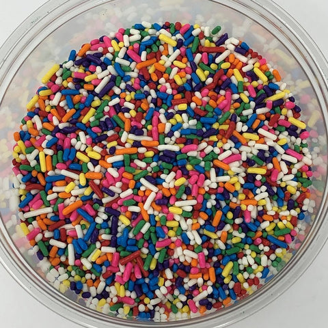 Sprinkles Carnival Mix Multicolor Jimmies Topping 8 ounces colored sprinkles