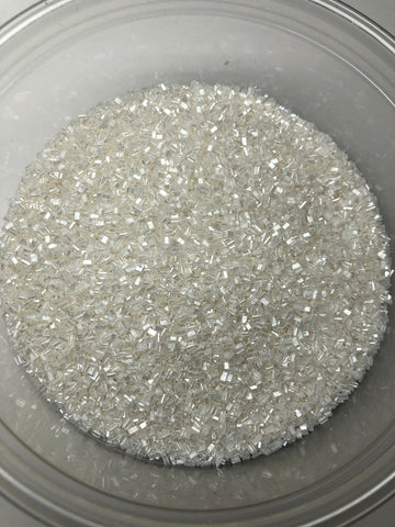 Sugar Crystalz White Diamonds Crystals Bakery Topping Sprinkles 1 pound