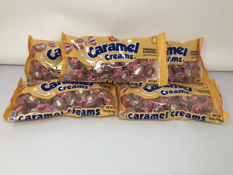 5 bags Goetze's Caramel Creams 12 oz bag white cream center
