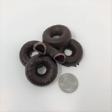 Chocolate covered Raspberry Jelly Rings 1 pound bulk candy