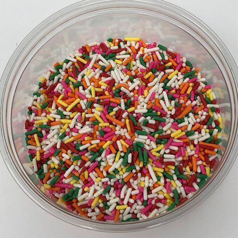 Sprinkles Rainbow Jimmies Bakery Topping 8 ounces colored sprinkles